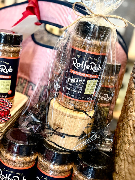 Rolfe Rub Shaker and Bamboo Bowl Set