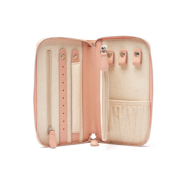 Luna Travel Jewelry Wallet- Blush