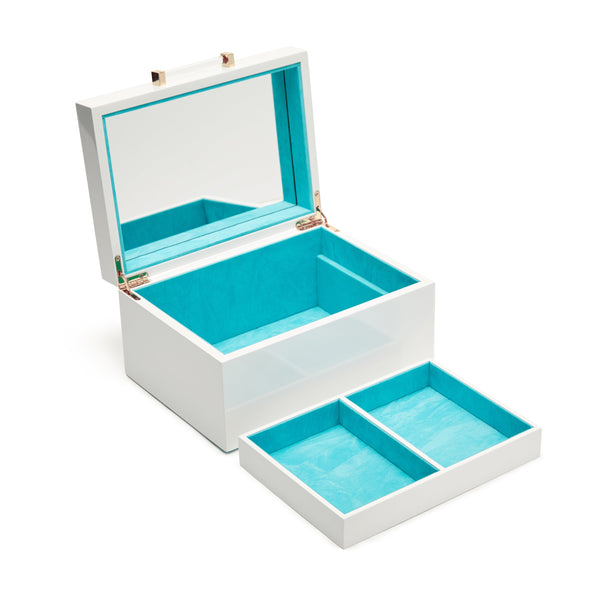 Kendall Small Jewelry Box White