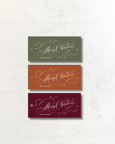 Engraved Gift Tags - Merry Christmas Peelers