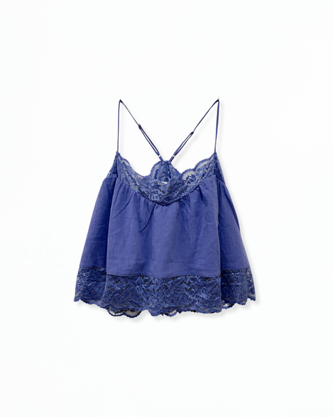 Alysee Top Woven - Blue Lavender