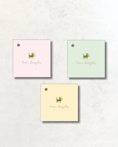 Engraved Gift Tags - Bunny Dorothy Design