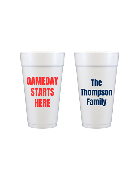 Custom Game Day Foam Cups