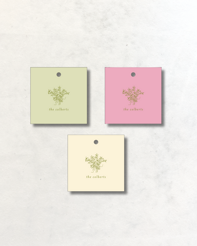 Engraved Gift Tags - Bouquet Colberts Design