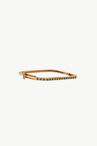 Emerald Gold Plate Louise Bracelet