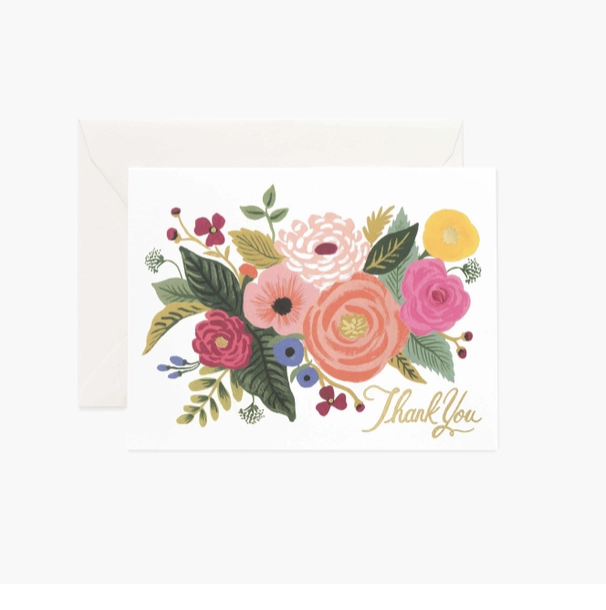 Boxed set of Juliet Rose Thank You Cards