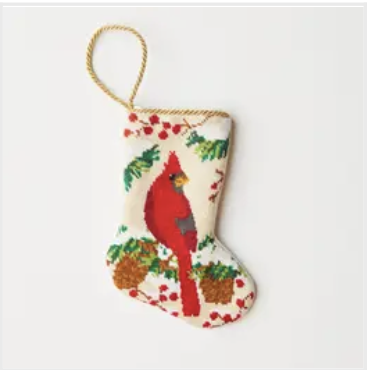 Christmas Cardinal Bauble Stocking