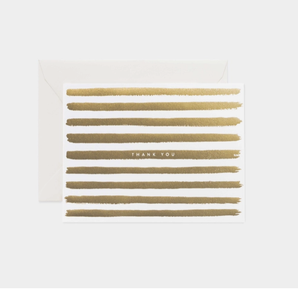 Boxed set of Gold Stripes Thank You cards