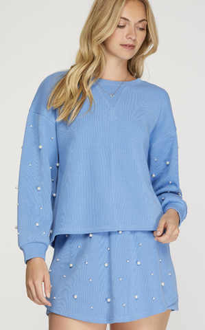 Pearl Skort & Sweatshirt Set - Periwinkle