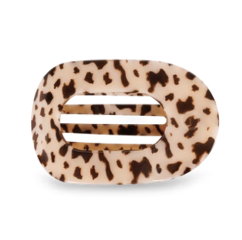 Teleties Flat Round Clip Blonde Tortoise*