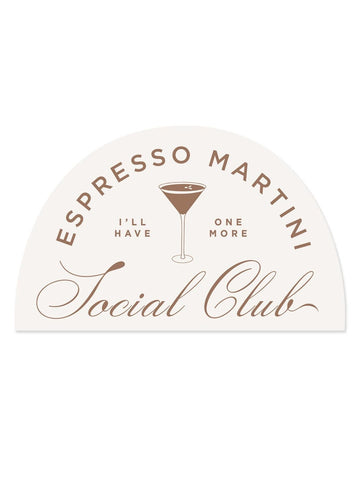 Espresso Martini Social Club Vinyl Sticker