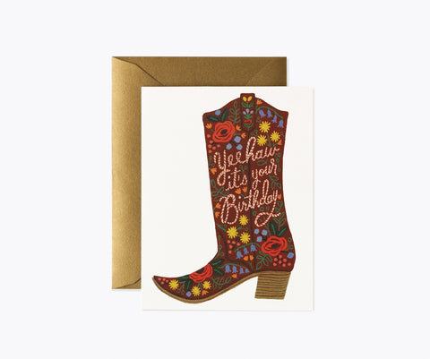 Birthday Boot Birthday Card
