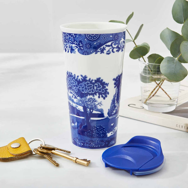 Blue Italian Travel Mug 12oz