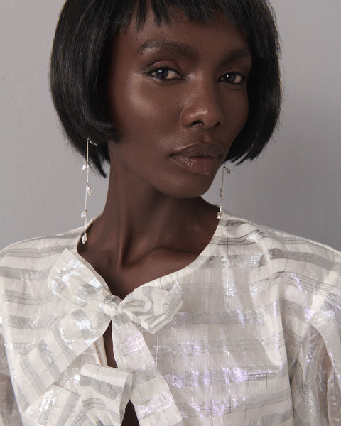 Rila Dress - White/Silver