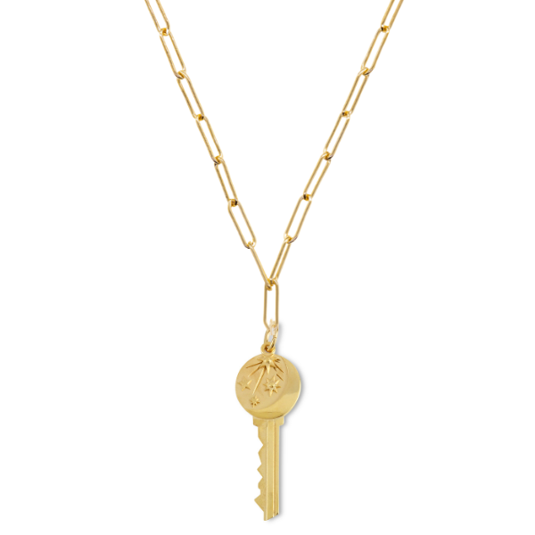 HART Cosmic Key Charm on 24" Long Link Necklace