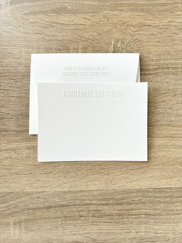 Blind Embossed Correspondence Cards