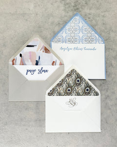 Letterpress Stationery set of 75 for the price of 50 - Angelyn, Paige, JML styles