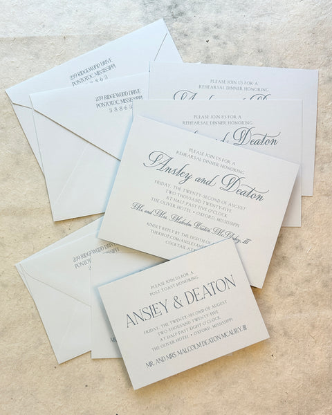 McAuley Rehearsal Dinner Invitations