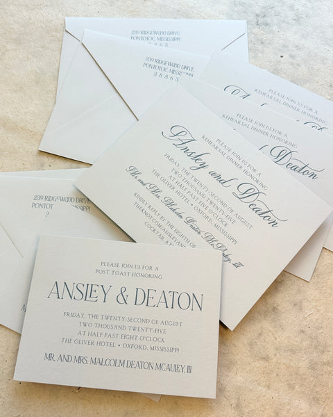 McAuley Rehearsal Dinner Invitations