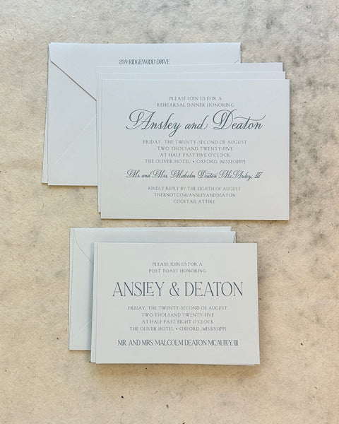 McAuley Rehearsal Dinner Invitations