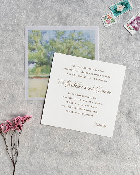 Madeline and Connor Rehearsal Dinner Invitations