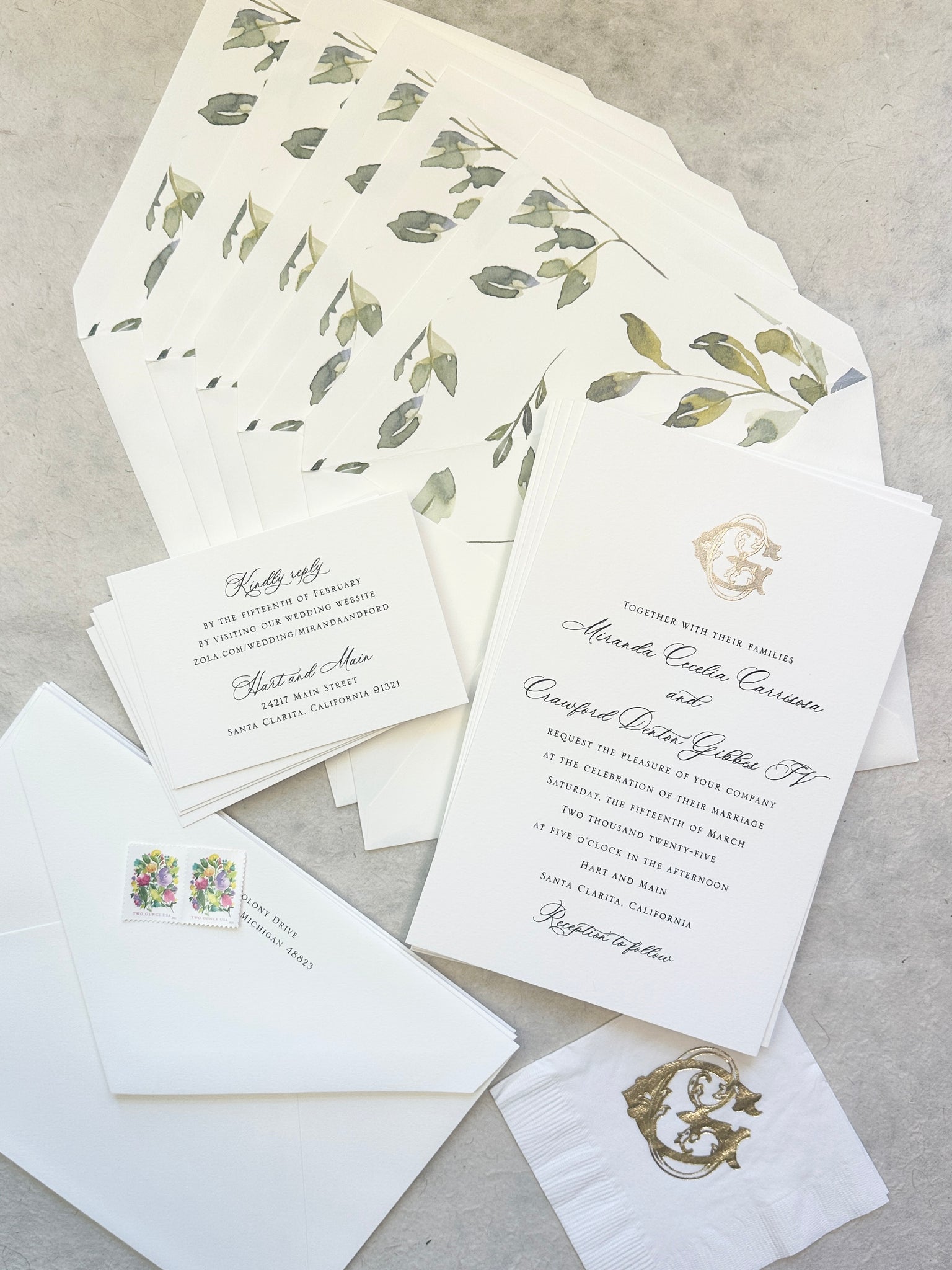 Miranda and Ford - Wedding Invitations