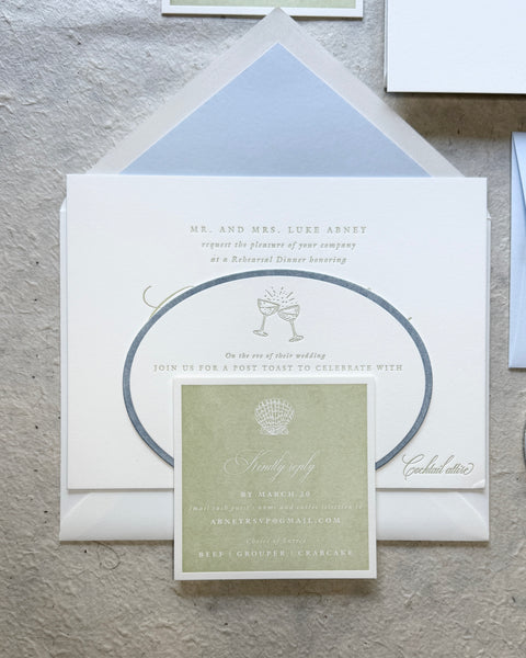 Abney Rehearsal Dinner Invitations