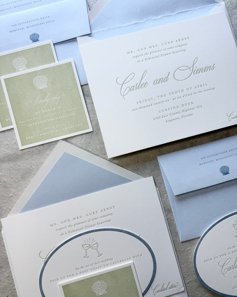 Abney Rehearsal Dinner Invitations