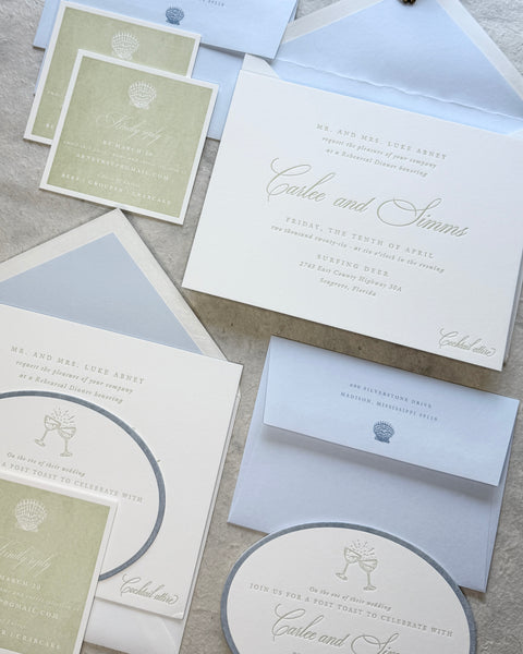 Abney Rehearsal Dinner Invitations