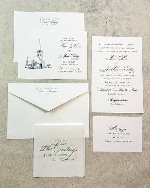 Livvie and Jacob - Wedding Invitations