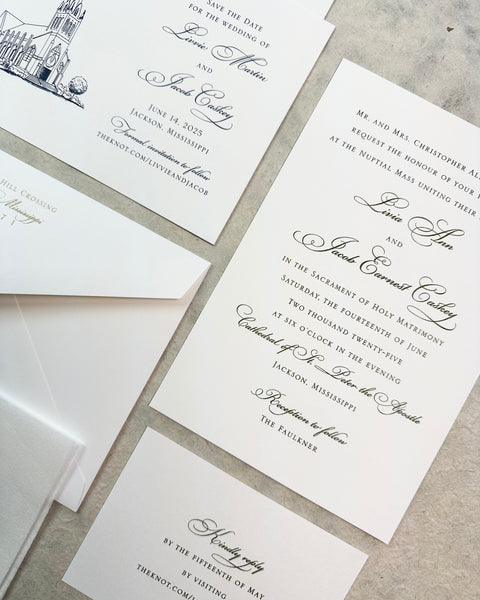 Livvie and Jacob - Wedding Invitations