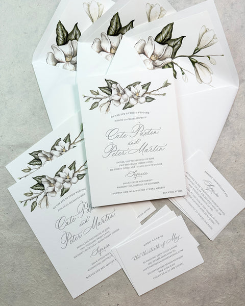 Cate and Peter Rehearsal Dinner Invitations