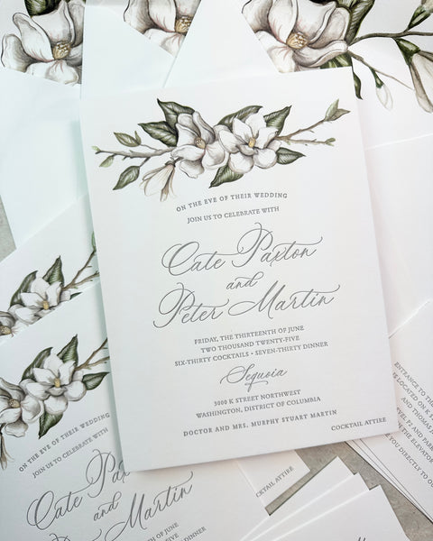 Cate and Peter Rehearsal Dinner Invitations
