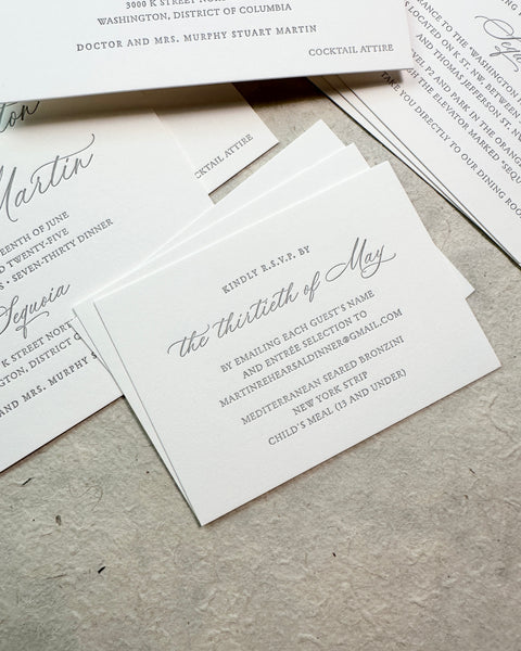 Cate and Peter Rehearsal Dinner Invitations