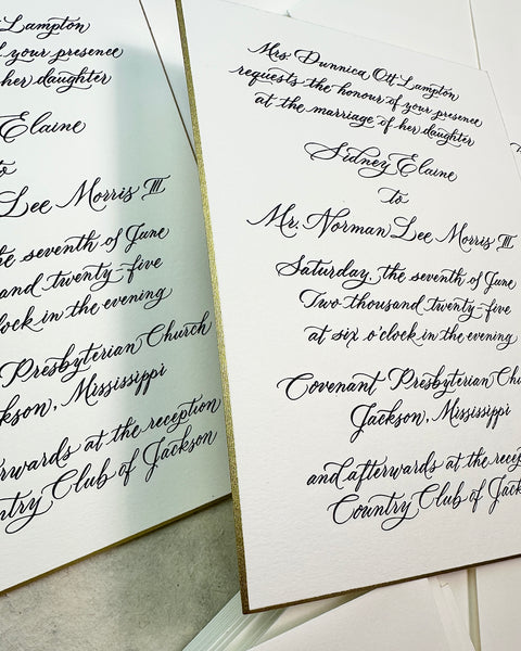 Sidney and Lee - Wedding Invitations