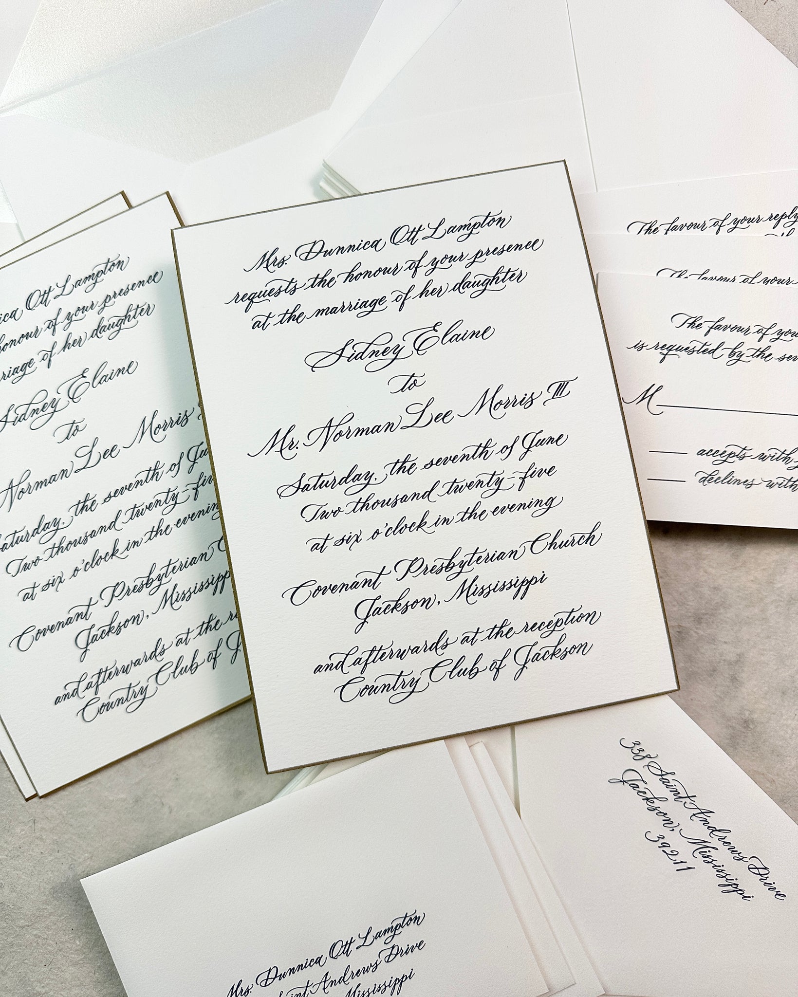 Sidney and Lee - Wedding Invitations