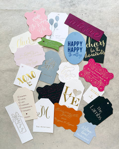 Foil Letterpress 1 color Gift Tags (Group 2)