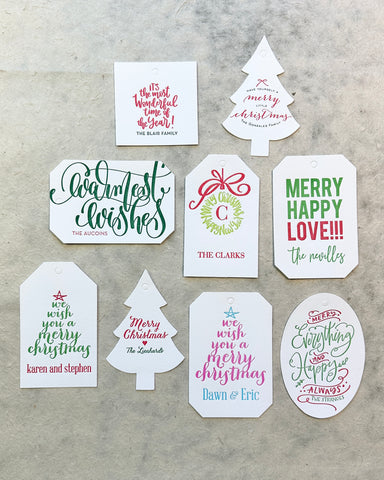 Letterpress 2 color Tags (group 2)