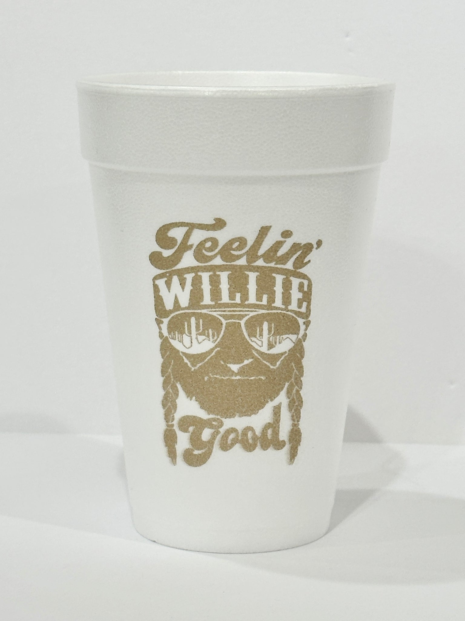 Feelin Willie Good Foam Cups - Metallic Gold