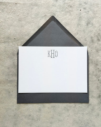 Letterpress Stationery set of 50 - kHd style