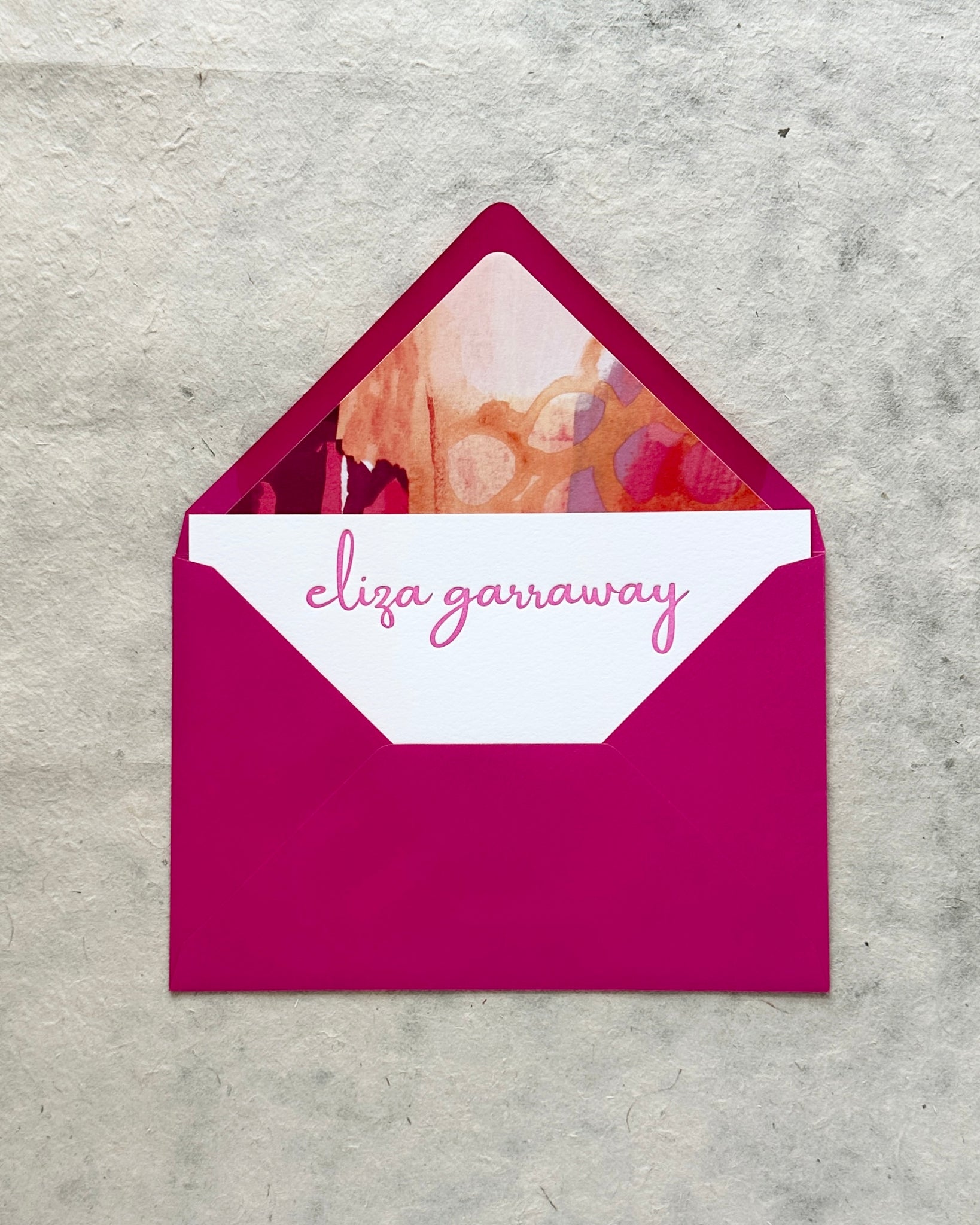 Letterpress Stationery set of 50 - Eliza 1 style