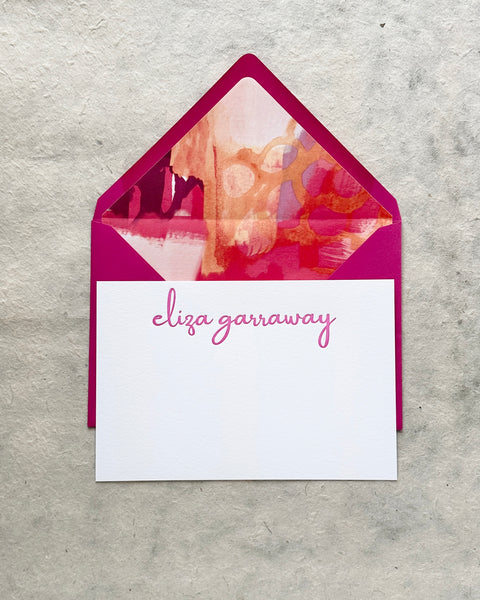 Letterpress Stationery set of 50 - Eliza 1 style