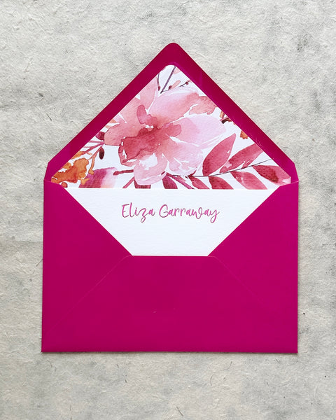 Letterpress Stationery set of 50 - Eliza 2 style