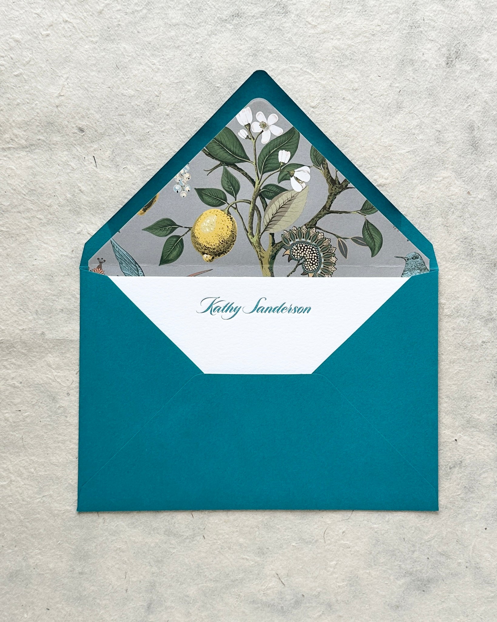 Letterpress Stationery set of 50 - Kathy style