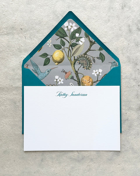 Letterpress Stationery set of 50 - Kathy style