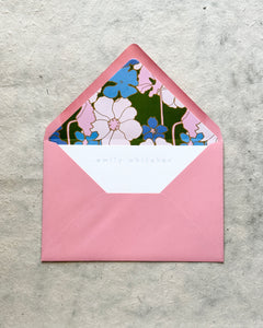 Letterpress Stationery set of 50 - Emily style