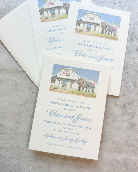 Gathings Rehearsal Dinner Invitations