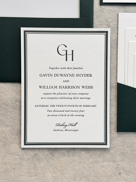 Gavin and Harrison - Wedding Invitations