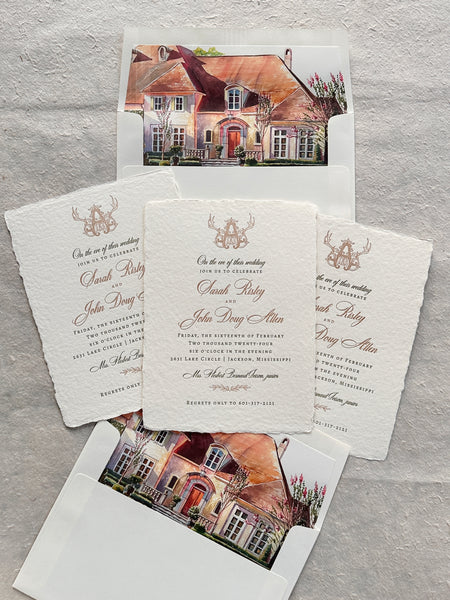 Sarah and JD Rehearsal Dinner Invitations