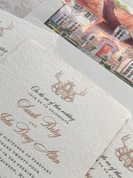 Sarah and JD Rehearsal Dinner Invitations